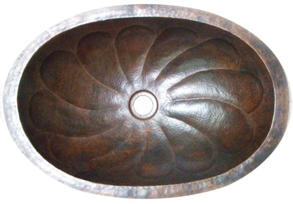 antique oval copper bathroom sink