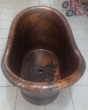 copper bathtub detail
