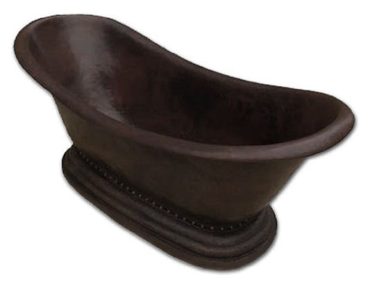 double slipper copper bathtub