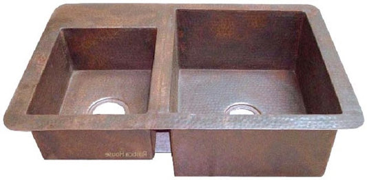 country copper kitchen sink