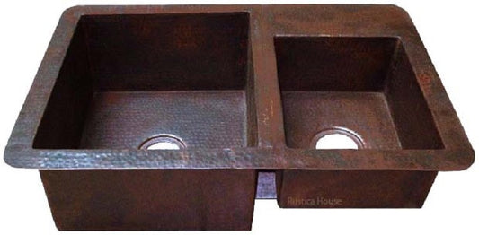 hand fabricated copper kitchen sink